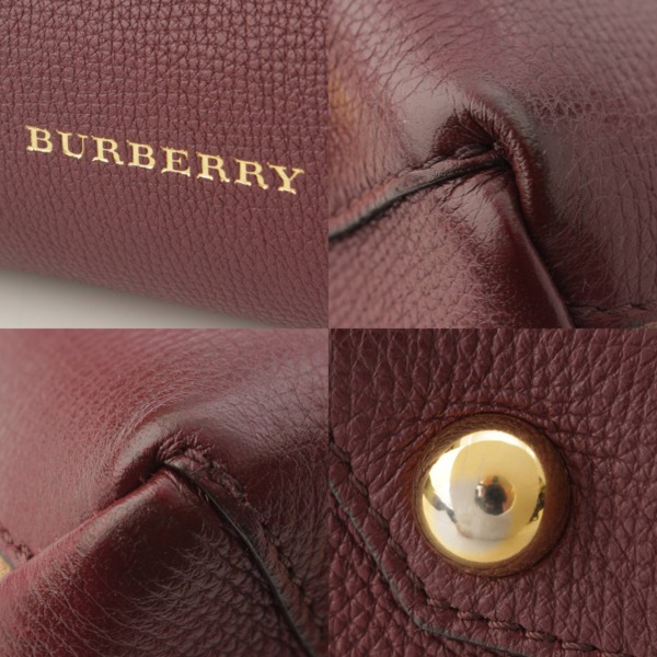 バーバリー(Burberry) ロゴ バナーバッグ ハンドバッグ 3963037 ワインレッド 中古 通販 retro レトロ