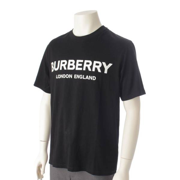 バーバリー Burberry メンズ ロゴプリント コットン 半袖 Tシャツ 8026016 ブラック XS 中古 通販 retro レトロ