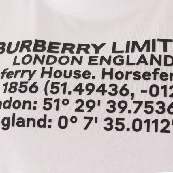 バーバリー(Burberry) 20SS クルーネック Tシャツ 8024629 ホワイト