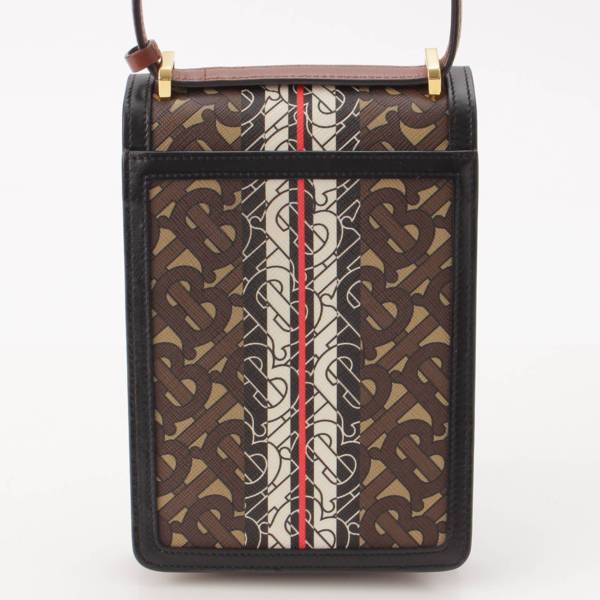 バーバリー Burberry TBロゴ ロビン ロゴジャガード レザー モノグラム ショルダーバッグ ブラウン 中古 通販 retro レトロ