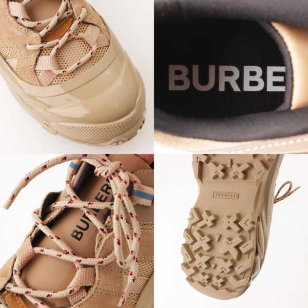 バーバリー(Burberry) 19年 メンズ レザー×スエード ローカット ダッド スニーカー ベージュ 40 中古 通販 retro レトロ