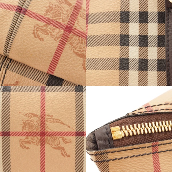 バーバリー(Burberry) レザー トートバッグ ノバチェック柄 ベージュ マルチカラー 中古 通販 retro レトロ