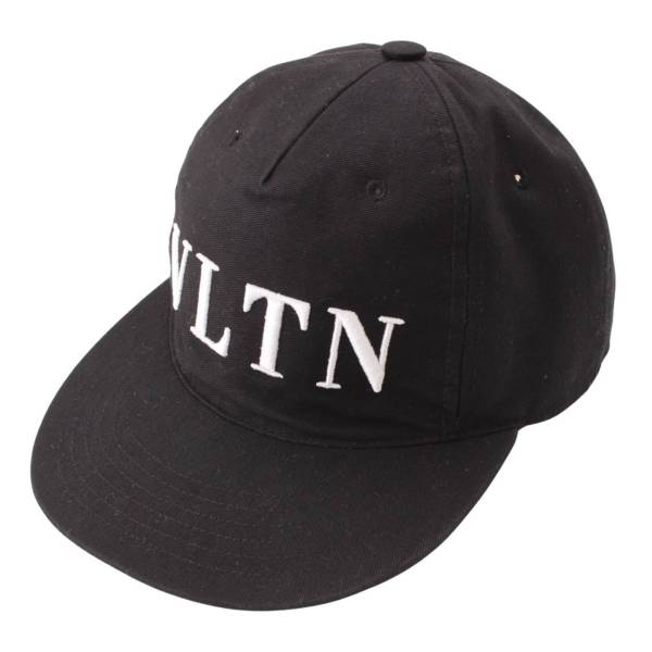 ヴァレンティノ(Valentino) メンズ VLTN ロゴ キャップ 帽子 ブラック ...