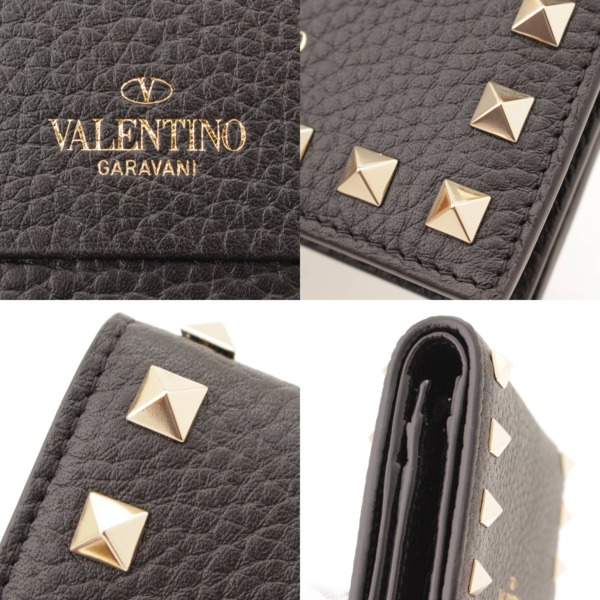 ヴァレンティノ(Valentino) ロックスタッズ レザー 二つ折り財布