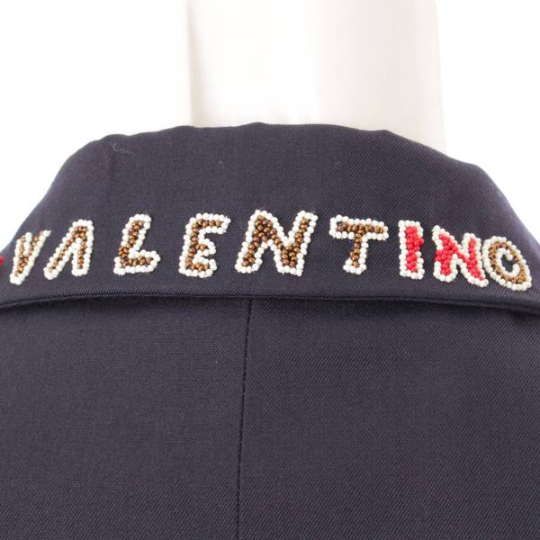 ヴァレンティノ(Valentino) ビーズ装飾 ブレザー ダブルジャケット