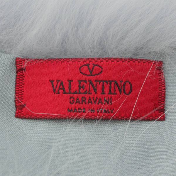 ヴァレンティノ(Valentino) フォックス ファー カフス ブルー M 中古