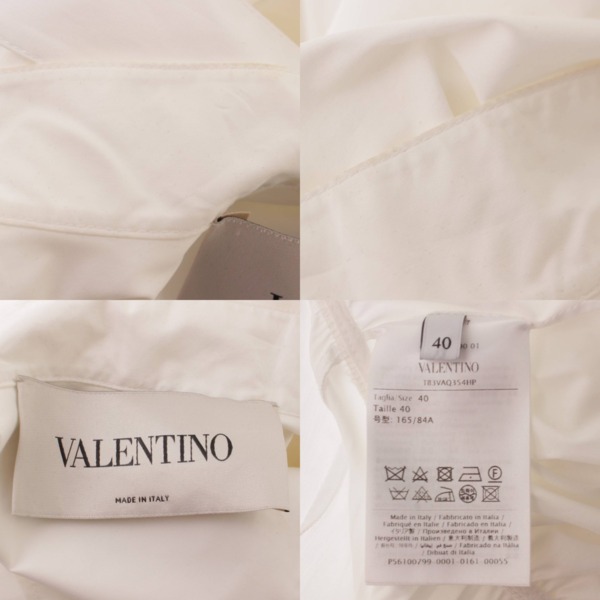 ヴァレンティノ(Valentino) ヴァレンティノ 20SS 長袖 ボウタイ フリル ワンピース TB3VAQ354HP ホワイト 40 中古 通販  retro レトロ