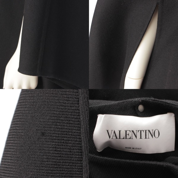 ヴァレンティノ Valentino ウール フード付き ポンチョ ケープ