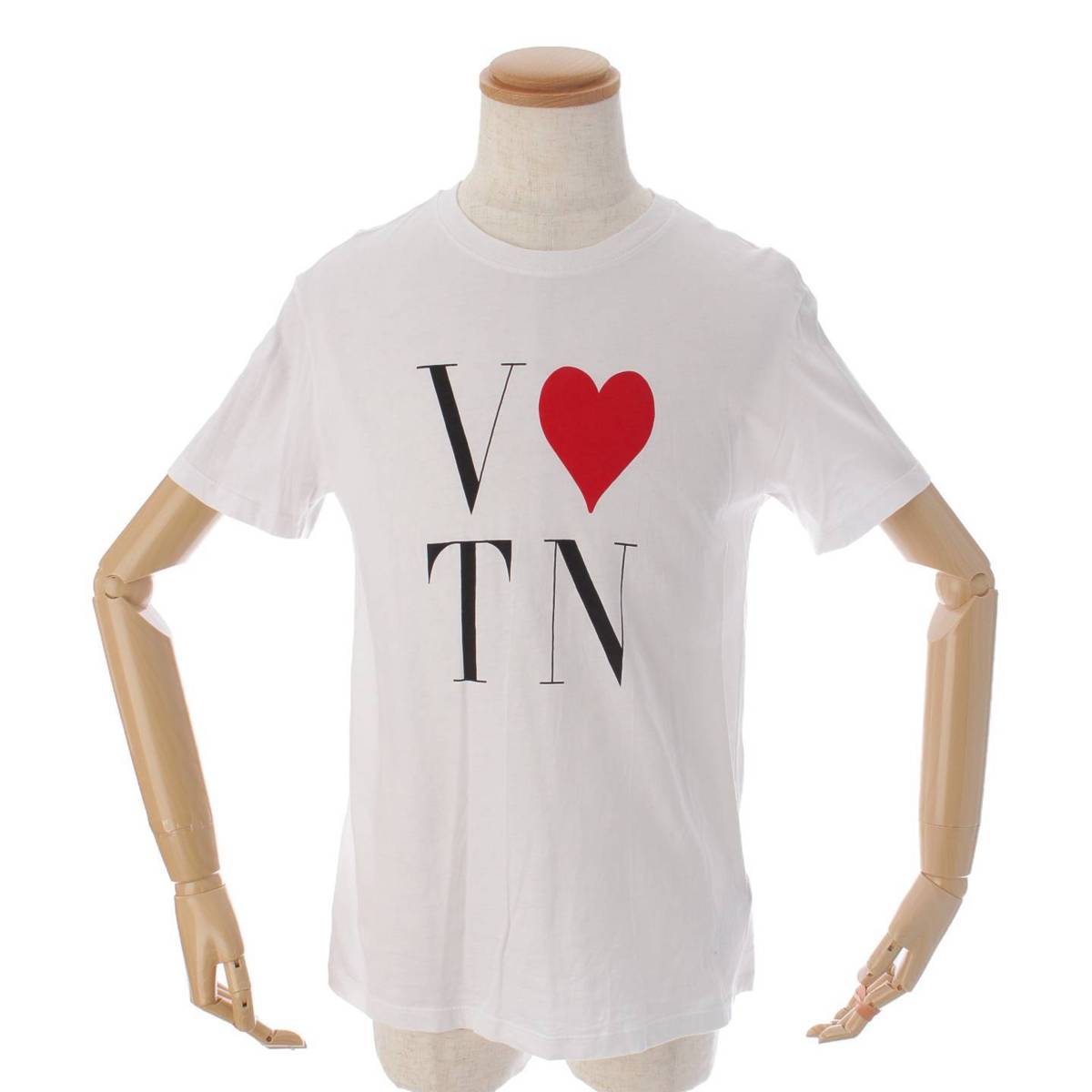 ヴァレンティノ(Valentino) メンズ VLoveTN ロゴプリント 半袖 Tシャツ