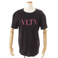 カットソー VLTN ロゴ Tシャツ ブラック XS