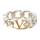 ガラバーニ ロゴ チェーン リング 指輪 2Y2J0Q0MET シルバー×ゴールド L 25号