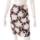 フラワープリント タイトスカート 花柄 ひざ丈 ブラック ホワイト ピンク 36
