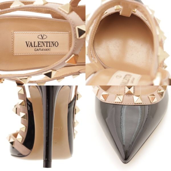 ヴァレンティノ(Valentino) ロックスタッズ パテント ヒール サンダル