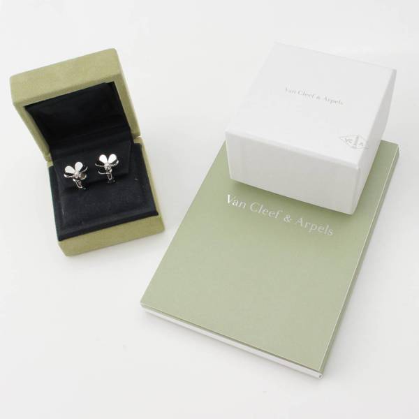 先行SALE】ヴァンクリーフ アーペル Van Cleef Arpels フリヴォル フラワー ダイヤ ピアス 750WG K18  VCARD80200 ホワイトゴールド 8.2g 中古 通販 retro レトロ