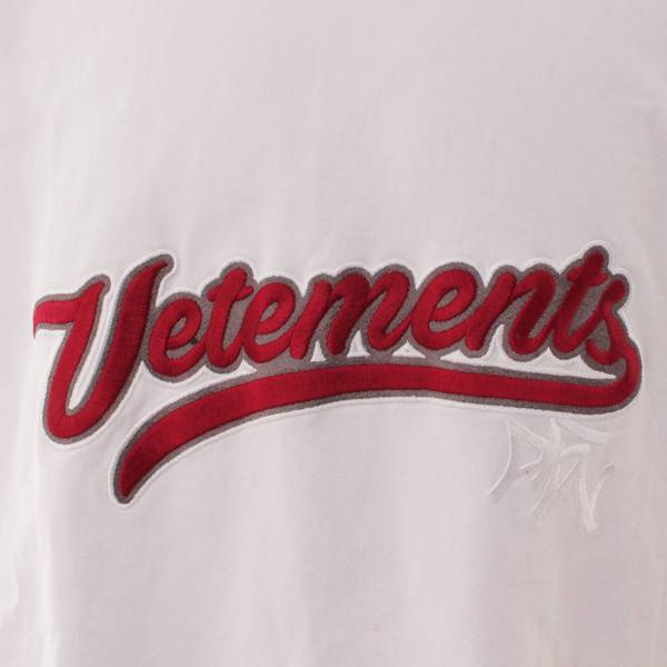 VETEMENTS 18SS ベースボールロゴオーバーサイズTシャツコットン
