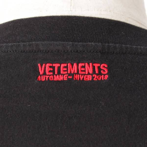 ヴェトモンVETEMENTS Tシャツ ワインレッド XS(L〜XL)