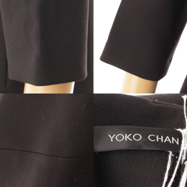 ヨーコチャン(YOKO CHAN) 七分袖 パール スリットラインドレス ワンピース YCD-120-567 ブラック 38 中古 通販 retro  レトロ