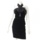 ベロア リボン チューブトップ ドレス ワンピース ブラック 34
